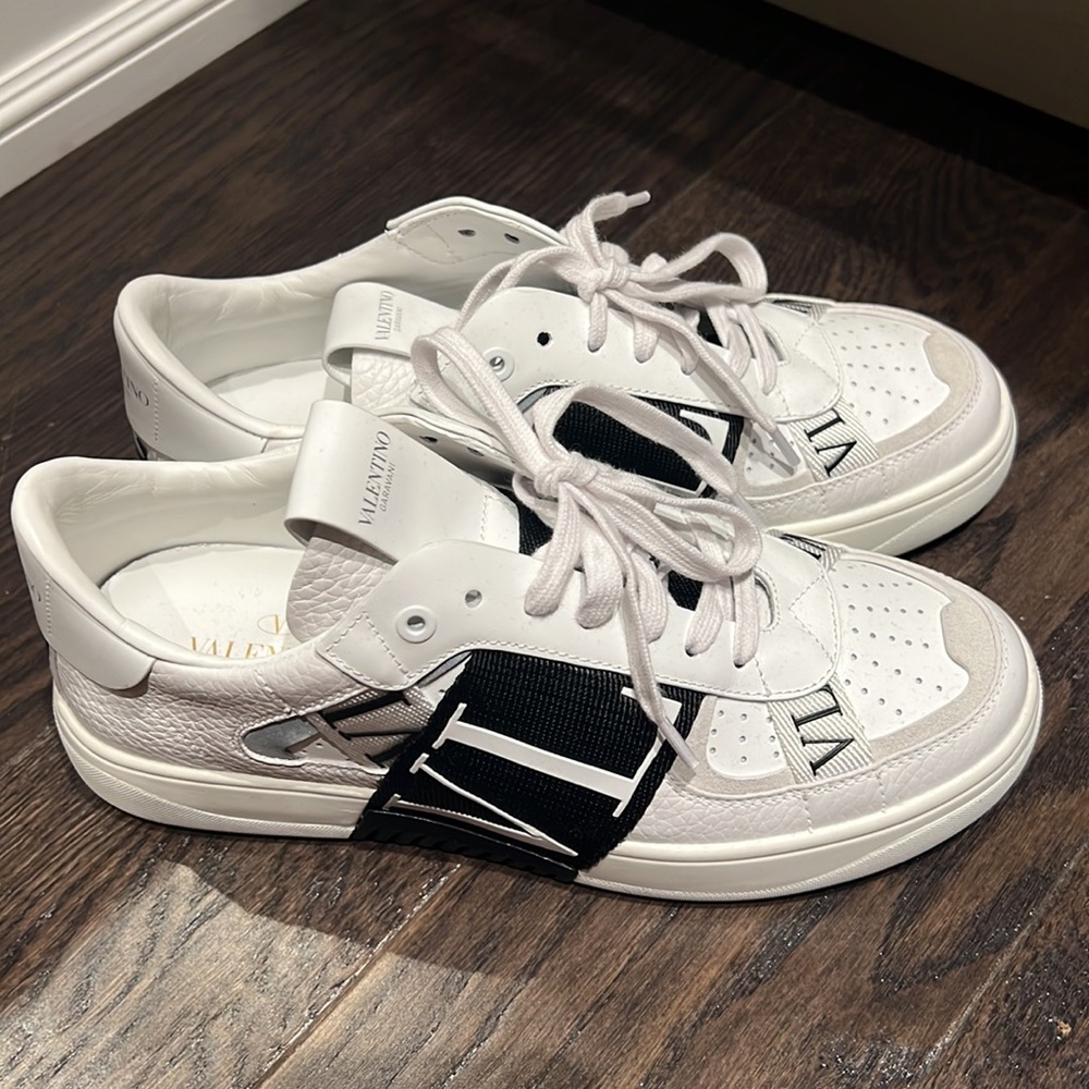 Valentino Garavani White and Black Sneakers